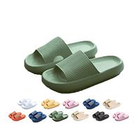 Generisch Orthoslipper Original Women's Men's Pummis Original for Women Cloud Shoes, EVA Non-Slip Bath Slippers, Green, 8 UK