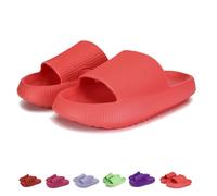 Generisch Orthoslipper Original Women's Men's Pummis Original for Women Cloud Shoes, EVA Non-Slip Bath Slippers, Rose-red, 9/9.5 UK