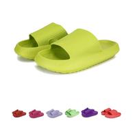 Generisch Orthoslipper Original Women's Men's Pummis Original for Women Cloud Shoes, EVA Non-Slip Bath Slippers, Green 2, 10/10.5 UK