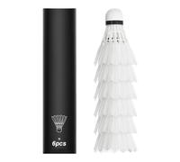 Generisch Outdoor Badminton Balls, Pack of 6 Shuttlecocks for Training, High Speed | for Competition, Hall, Garden, School, Tournament