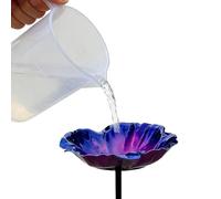 Generisch Outdoor Bird Bath | Weather Resistant Water Cup with a Petal Design | 65 cm Height Bird Bath - For Deck, Patio, Backyard, Balcony, Railing, Floor,