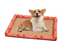Generisch Outdoor Dog Cooling Mat, Dog Cooling Mat - High Temperature Resistant Washable Square 19.6 x 55.7 Inch Bed Rattan Nest for Four Seasons Small Home Life