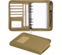 Generisch Outdoor Padfolio Ring Binder with 80 Sheets Loose Leaf Paper Military Memorandum A5 Weatherproof Tactical Notebook Military Notebook for Outdoor Travel and Adventure