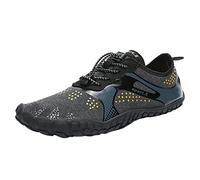 Generisch Outdoor Pair Women Men Waterproof Mountaineering Casual Sports Shoes Buckle Straps Beach Running Breathable Shoes with Soft Base, black, 9 UK