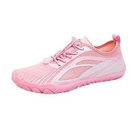 Generisch Outdoor Pair Women's Waterproof Mountaineering Casual Sports Shoes Lace-Up Shoes Beach Running Breathable Shoes with Soft Base, pink, 9 UK