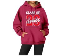 Generisch Outdoor Pullover Women's Autumn and Winter Trend Hoodie Letter Print Hoodie Sport Long Sleeve Hoodie Top Pullover with Light, red, XXL