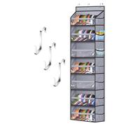 Generisch Over the Door Parcel Shelf Organizer for Closet, 7-Layer Baseball Hat Holder, High Capacity PVC Hat Organizer, 3 Hooks and 14 Side Mesh Pockets for Diapers