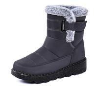 Generisch Over the Knee Boots Women's Shark Boots Women's Snow Boots Stylish Thickened Winter High Casual Warm Boots for Outdoor Activities Comfortable with Sole for Ultimate Comfort, gray, 8.5 UK