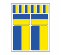 Generisch Pack of 10 Flag Stickers Ukraine Set | Car Sticker