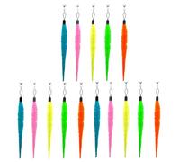 Generisch Pack of 15 Cat Game Worm Refills Interactive Cat Accessories Catch Stick Fuzzy Spiral Plush Accessories for Interactive Catch Play Set (5 Colours)