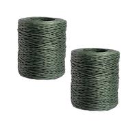 Generisch Pack of 2 Paper Cord 200 m Paper Wire for Crafts Natural Iron Wire Paper Cord for Crafts 2 mm for Bouquets Packaging, Weddings Christmas Gift Decoration and DIY (JLS)
