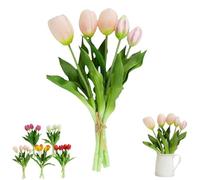 Generisch Pack of 5 Artificial Tulips, Tulips, Artificial Like Real, Tulip Bouquet Real Touch Like Real, High-Quality Spring Decoration for Vases Arrangements Party, Wedding, Birthday, Garden (B)