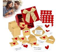 Generisch Pack of 60 Mini Note Cards with Envelopes, DIY Love Notes Box, Mini Blank Cards and Envelopes, Romantic Gifts for Boyfriend, Girlfriend, Husband, Wife, Party Accessories