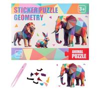 Generisch Paint Sticker Kids - Sticker Art Activity Book, Large Size Fun Learning with for Kids Paper Stickers Art Books with Educational Toys Creative Play, Cartoon Animal Paint by Stickers Book