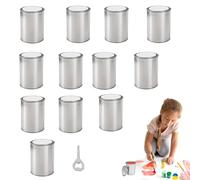 Generisch Paint Storage Jars Set - Not Made of Metal Trays, Craft Supply Containers, 12 Pack Reusable Paint Holders, 0.5 L Multi-Purpose Jars, Ideal Use for Studio, Workshop, Basement