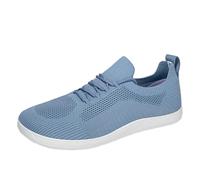 Generisch Pair Casual Shoes Wide Toe Low Top Lace Up Slip On Stunning Mesh Lightweight Athletic Walking Fitness Outdoor Sports Sneakers, blue, 12 UK