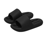 Generisch Pair of bath slippers for men, not for the shower at home, women, soft, leak-proof soles, for household trekking shoes men, black, 10 UK