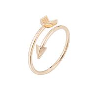 Generisch Pair of Fashion Gift Adjustable Arrowhead Opening Copper Jewellery Rings Ringlet Alley, one size, Copper, No Gemstone