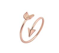 Generisch Pair of Fashion Gift Adjustable Arrowhead Opening Copper Jewellery Rings Ringlet Alley, one size, Copper, No Gemstone