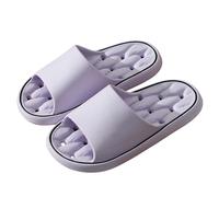 Generisch Pair of Non-Slip Breathable Quick Drying Massage Soft Sole Comfortable Flat Shoes Women Men Shower Room House Slippers, purple, 8.5 UK