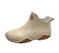 Generisch Pair Rain Shoes Outdoor Versatile Water Shoes Thick Bottom Comfortable Non-Slip Rubber Shoes for Kitchen Men Women, White, 4 UK