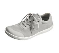 Generisch Pair Style Men's Casual Shoes with Plain Leather Strap Wide Barefoot Shoes for Sporty Everyday Activities Casual Trainers in Modern Design, gray, 11 UK