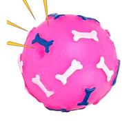 Generisch Palline Squeaky Per Cani - 8 cm Giocattolo Da Morso Cuccioli Con Stampa Osso | Palla Cuccioli Da Esterno | Per Proprietari Di Animali Addestratori Amanti Degli Animali Casa Giardino