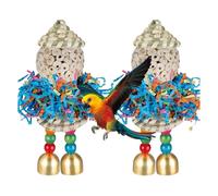 Generisch Parakeet Food Search Toy, 2 Pieces Bird Chew Toy, Stimulating Play Ball for Fink Macaw Cockatiel Canary Training Cage
