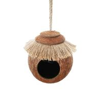 Generisch Parakeet Nest Bird - 4.72 Inch Coir Nest | Natural Chew Resistant - Parrot Birds Hamster Guinea Pig Game Environmentally Friendly Hanging for Cage Garden