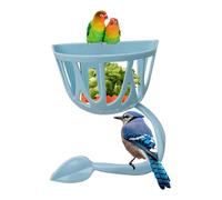 Generisch Parrot Food Feeder Stainless Steel Bird Cage Bowl Stand, Multipurpose Fruit Vegetable Holder, Screw-Lock Anti-Foraging Station, Wear-Resistant Pet Bird Supplies | for Parakeets Cockatiels