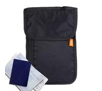 Generisch Passport Case for Travel, Neck Strap, Travel Case for Cards, Anti-Theft Passport Organiser, Waterproof Mobile Phone Case for Travel, Commuting, black, see description, See description