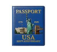 Generisch Passport Case, Waterproof Leather Passport Wallet, Travel Document Case, Lightweight Document Protection Case for Women Men Family Members, b, Siehe Beschreibung, See description
