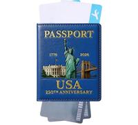 Generisch Passport Holder - Scratch-Resistant Document Holder Wallet for Men, Women, Family, Compact, multicoloured, Siehe Beschreibung, B