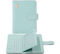 Generisch Passport Holder with RFID Blocker, Magnetic Closure, Made of PU Leather, Versatile Travel Document Folder for Men and Women, ID Pocket Documents, Credit Card Protective Case, emerald green