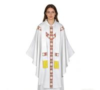 Generisch Pastor Robes for Men - Priest Outfit for the Catholic Church - Embroidered Priest Costume for Prayer Men's Cosplay Player Wedding Carnival Stage Party Photo