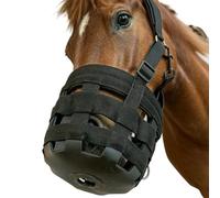 Generisch Pasture Muzzle for - Black/Blue, Lightweight, Flexible Muzzle with Halter for 6 Inch Deep, Nylon Material, Adjustable Straps | Ranch, Farm, Maintenance, Field, Voter Turnout, School