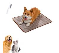 Generisch Paw Frost Cooling Mat for Dogs and Cats, Paw Frost Ice Cooler Fabric Self-Cooling Pet Washable Cooling Mat for Summer Home, Car, Garden or On the Go (Coffee, M (62 x 50 cm)