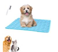 Generisch Paw Frost Cooling Mat for Dogs and Cats, Paw Frost Ice Cooler Fabric Self-Cooling Pet Washable Cooling Mat for Summer Home, Car, Garden or On the Go (Blue, M (62 x 50 cm)