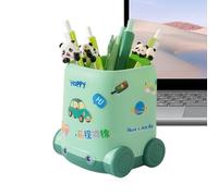 Generisch Pen Holders Desk, Pen Organiser Stand, Cute Car Design Container with Sticker, Fun Office Decor for Vanity Table, Work, School, Home, Students, Teachers, Red, 9 x 7 x 11 cm