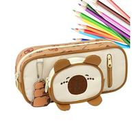 Generisch Pencil Case | 3D Alphabet Capybara Motif Pen Bag Organiser - with Zip for School Office Everyday Life Teenagers Adults Students Teachers