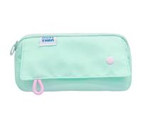 Generisch Pencil case bag, reusable zip pocket that is waterproof, large volume pencil holder bag, for children, classroom, women, college, school, make-up, art, travel, Green, see description, See