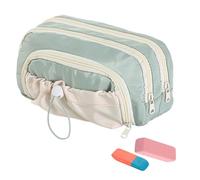 Generisch Pencil Case - Canvas Rosy Posy Pencil Case | Rosy Posy Pens with High Quality | Count Stars Pencil Case Large Capacity for Designers, Students, Teachers and Studies, Green, see description