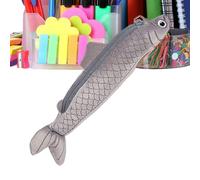 Generisch Pencil Case for Girls, Funny Plush Toy Pen Holder & Storage , Soft Pen Bag as Stationery for School, University, Office, Travel, Women, Girls, sardine, Siehe Beschreibung, See