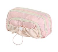 Generisch Pencil Case, High Capacity Pencil Case, Double-Zipper Ruler , Stationery Holder for Middle School, College Students, Teens, Adults, Girls, Boys, 9.06 x 3.94 x 5.12 inches, light