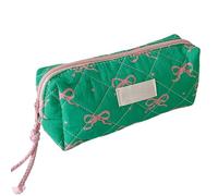 Generisch Pencil Case - Large Capacity Bow Pen Bag, Classroom with Multifunctional Storage, Stationery Container for Home Study Desk, Lightweight Fabric, Pack of 1, Green, Siehe Beschreibung, See