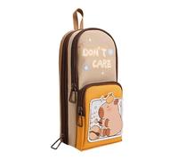 Generisch Pencil Case with Carpincho Design - Capincho Design Stationery | Stack to Save Pencils, A School Case with Large Capacity in the Shape of a Pen for Girls and Boys, Happy Capybara, see
