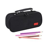 Generisch Pencil Case with Compartments, Large Capacity, Chic Pencil Case for Makeup, Travel, School, Teaching, Crafts, Art, Class, Desk, black, see description, See description