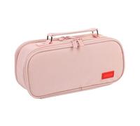 Generisch Pencil Case with Compartments - Multi-Compartment Large Pencil Case for Makeup Travel School Teaching Crafts Art Class Desk, pink, Siehe Beschreibung, See description