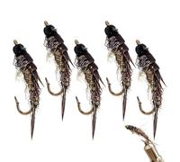 Generisch Perch Artificial Bait Set, 5-Piece Artificial Fly Design Mounts, Fishing Lures, for Men, Beginners, Lovers, Trout, Catfish, Boat, Trolling, Pond