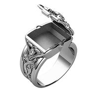 Generisch Personality Rings Open Top Men's and Women's Rings Popular Couple Rings Valentine's Day Gifts Ring Box 2 Rings, 6, Metal, No Gemstone